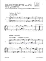 30 Leichte Duette um 1750 - 2 Flöten - Albrecht Imbescheid - Partition